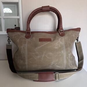 Harvey Traveler Nantucket Overnight Travel Bag Waxed Canvas Green Unisex